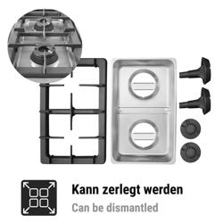 Gasfornuis - Lorenzo 700 - 1200x714mm - 42,0 kW - 6 pits - hoog vermogen