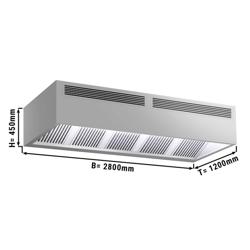 Capota da caixa de indução - 2,8m - com filtro e lâmpada LED