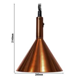 Retro Dome Heat Lamp PREMIUM – Infrared - 250 W - Ø 280 mm - Copper