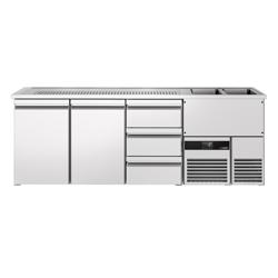 Pivski štand PREMIUM - 2500x700 mm - 2 vrata & 3 ladice