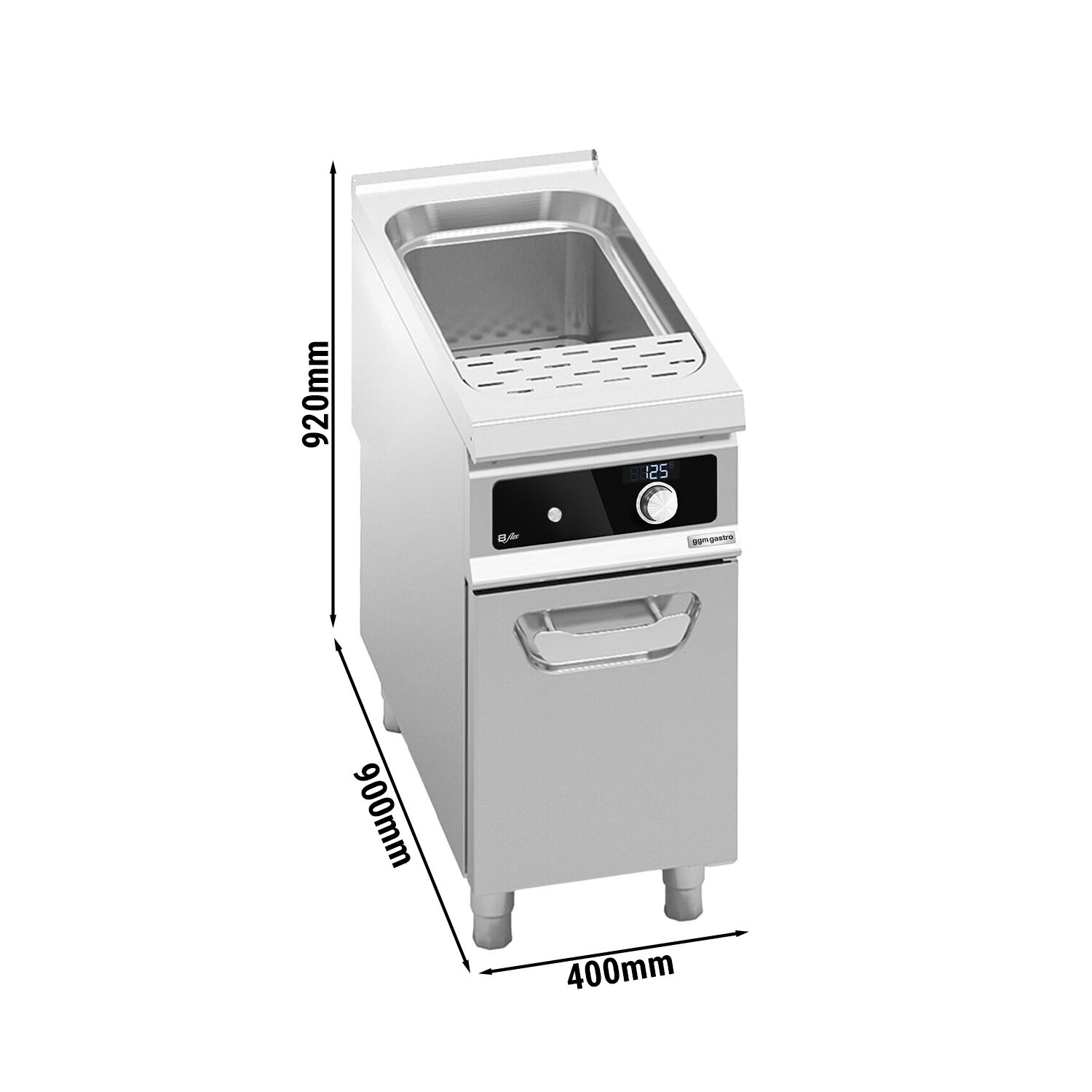 Cuiseur à pâtes électrique – 40 L – 10 kW – Bflex Digital