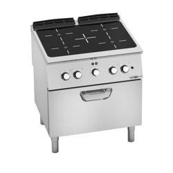 Placa vitrocerâmica de bancada - 12,8kW - 4 zonas de cozedura - com forno de convecção elétrico - 4,7kW
