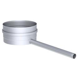 Plakplaat - RVS - met 1/2" sok - Ø 200mm (zonder condensafvoerbuis)