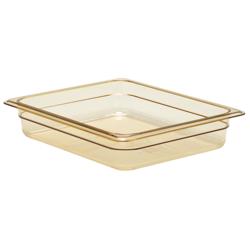 (6 stuks) CAMBRO | H-PAN™ - Hittebestendige Gastronormbak 1/2 - Amber - Hoogte: 65mm