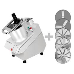 Kráječ zeleniny - 750 W - Plnicí otvor Ø 170 mm - vč. 5 řezných/strouhacích kotoučů