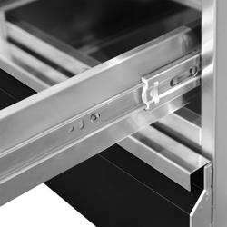 Lådskåp - svart titan - 400x560mm - 2 lådor