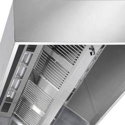 Commercial induction ceiling canopy - 2800 mm - without motor - with filter