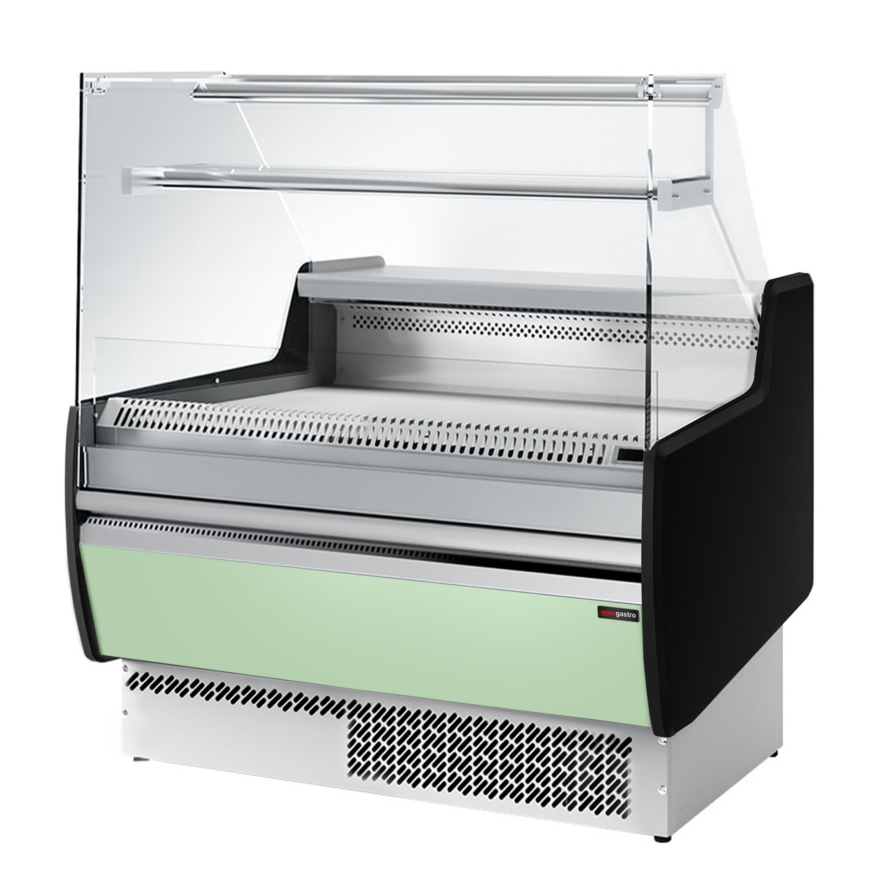 Comptoir vitrine réfrigérée - 998x953mm - +0/+6°C - 1 porte - 1 étagère - Façade vert clair
