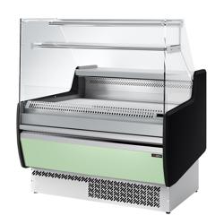 Koelvitrine - 998x953mm - 110 liter - front hellgroen - met 1 deur - met 1 legroosters - rechte ruit