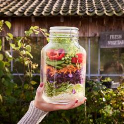 (6 pieces) BORMIOLI ROCCO | Fido Clip-Top Preserving Jars – 5 litre - airtight seal - clear glass