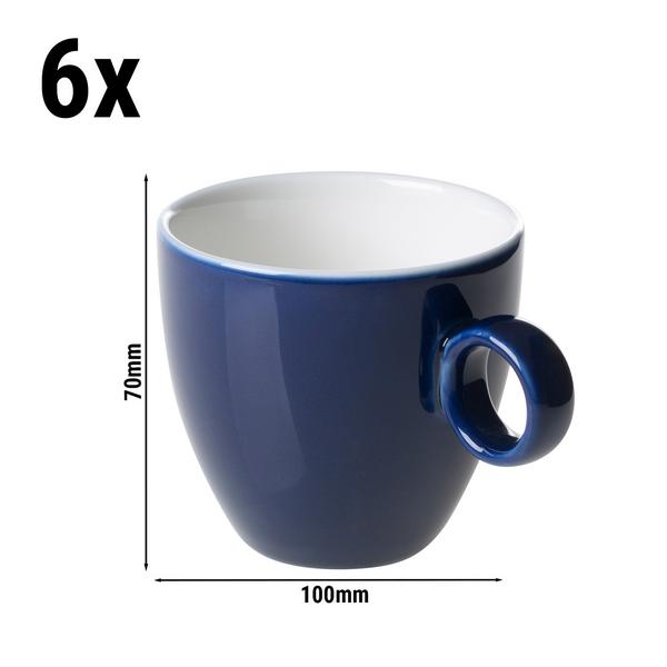 (6 pièces) BART COLOUR CAFE – Tasse à café – 170 ml – Bleu