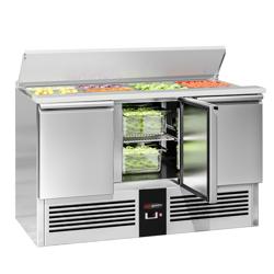 Saladette Premium - 1368mm - Einlass für GN-Behälter- 3 Türen