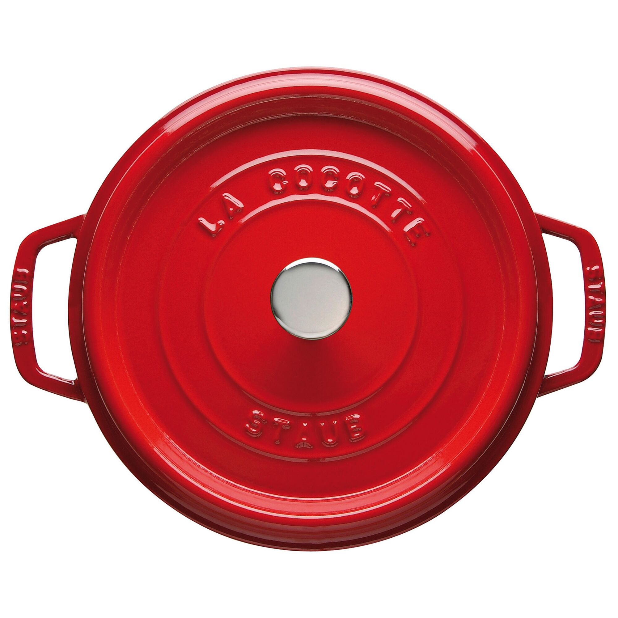 STAUB | Cocotte Round Enamelled Cast Iron Casserole Dish – Ø 180 mm – Cherry Red