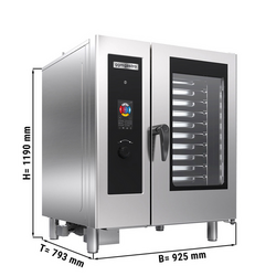 Gas combisteamer - Touch - 10x GN 1/1 - incl. wassysteem, temperatuursensor, boiler & binnenrek