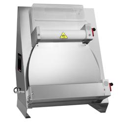 Hamur Açma Makinesi - 260–400mm pizza hamuru için - Hamur kalınlığı 0,5–5,5mm - 375W - Paslanmaz Çelik