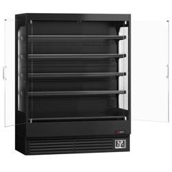 Witryna chłodnicza naścienna z drzwiami skrzydłowymi - 1585 mm - 693 l - z oświetleniem LED, 2 szklanymi drzwiami na zawiasach & 4 półkami	