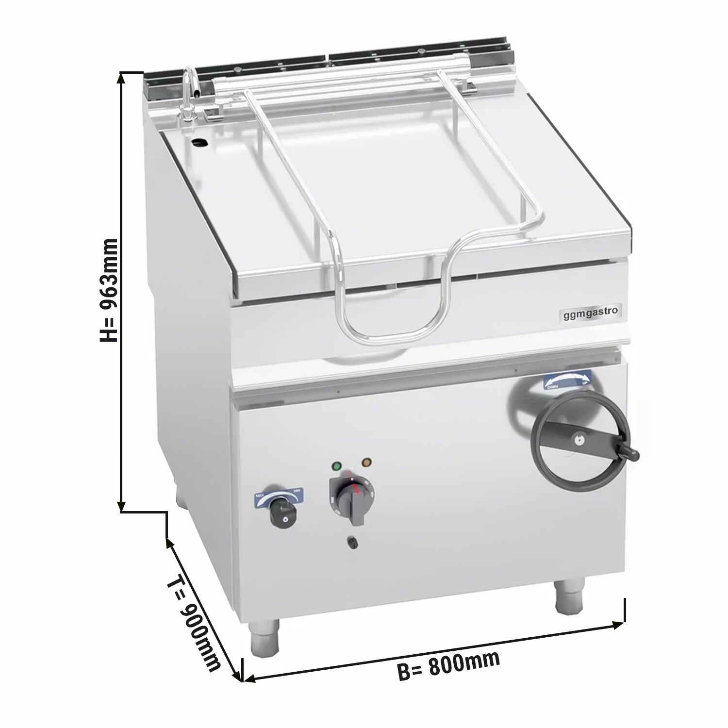 Poêle basculante électrique - 80 litres - 9,6 kW