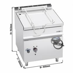 Brasiera elettrica ribaltabile Serie 900 - 80L - 9,6kW - ribaltamento motorizzato - rubinetto carico acqua