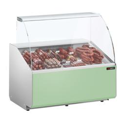 Refrigerated counter - 1000mm - Front panel light green