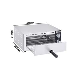 Elektrisk pizzaugn (el-däck/box) - med chamottesten - 486x358 mm - för Ø 33 cm pizza - upp till 300 °C - Manuell