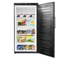 Voorraad Vrieskast ECO - 600l - met 1-deurs dichte deur & 5 roosters - binnenzijde kunststof - zwart