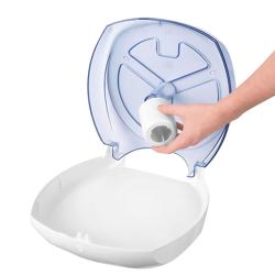 AIR-WOLF | Dispensador de rollo de papel higiénico grande - 1 rollo grande hasta 290mm - plástico ABS - blanco