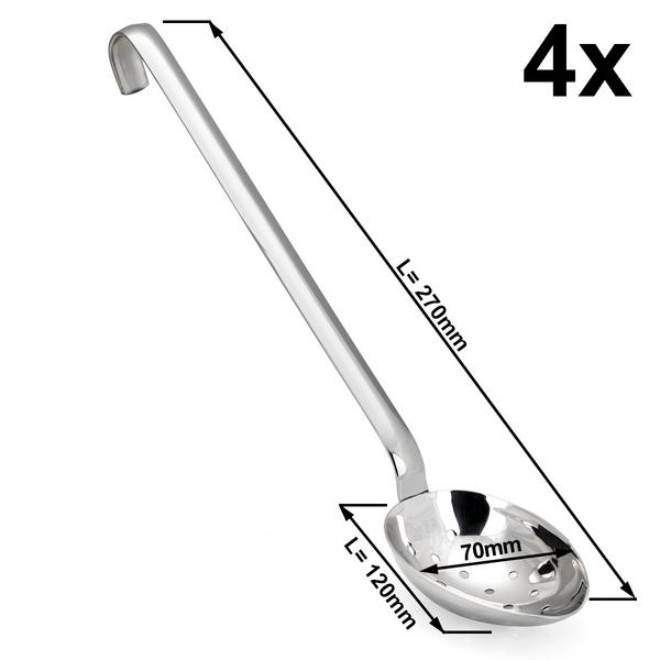 Perforated Serving Spoon – Stainless steel - 27 cm length - Hanging hook - Dishwasher safe