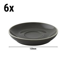 (6 pcs) COLORS - Espresso saucers - Ø120mm - Grey