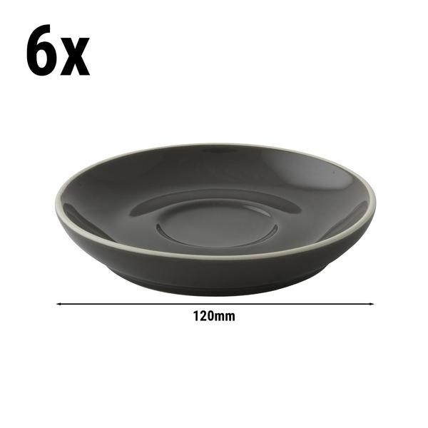 (6 pcs) COLORS - Soucoupe à café - Ø120mm - Gris