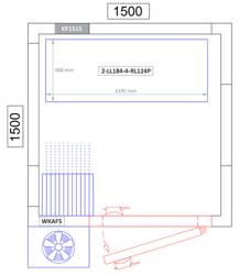 Scaffale in alluminio anodizzato - 1195x1800mm - Profondità: 460mm - con 4 ripiani (REGOLABILI) - Portata: 600kg