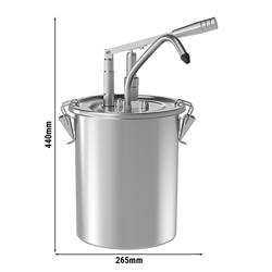 Sausdispenser - 10 liter - met bak