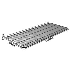 Geplastificeerd draagrooster - 1072x470mm - zwart - voor GK1200UG - passend voor GK1200US