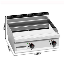 Elektro Bratplatte - 9,6 kW - Glatt - mit glänzendem Finish