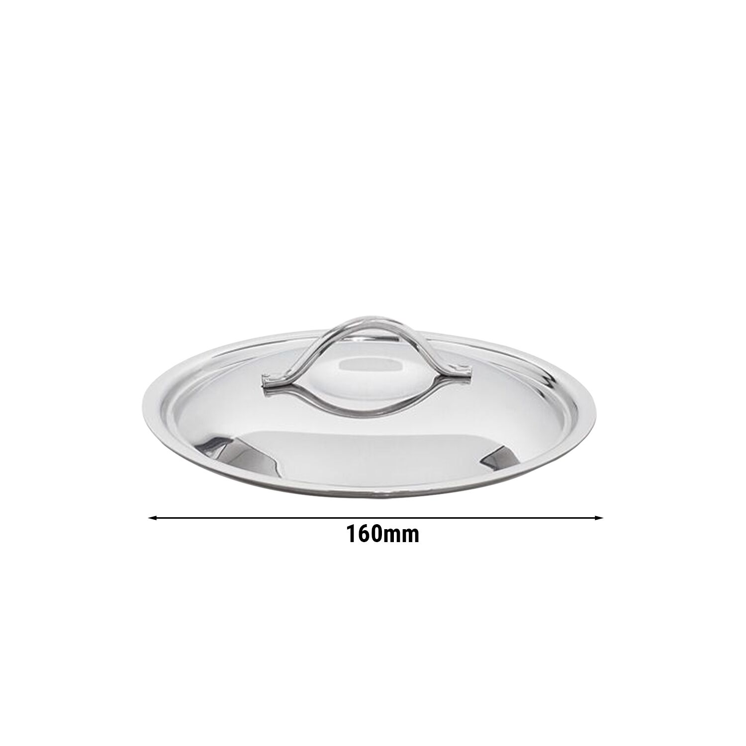 Couvercle de Casserole - Acier Inoxydable - Ø160mm