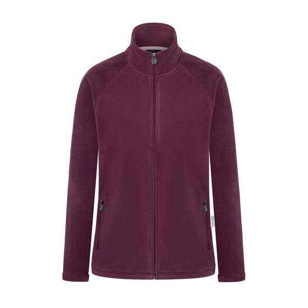 KARLOWSKY | Dames Werkkleding Fleece Jas Warm-Up - Aubergine - maat: 2XL