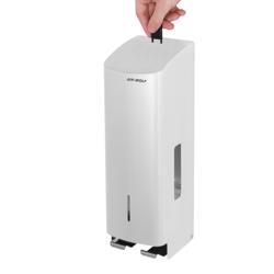 AIR-WOLF | Distributeur de papier toilette - pour 3 rouleaux ménagers - en inox - blanc  