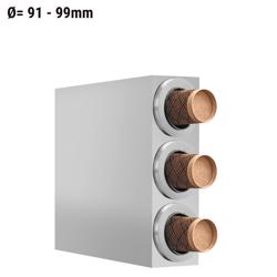 Triplo Dispenser porta bicchieri - con 3 dispenser - Acciaio inox