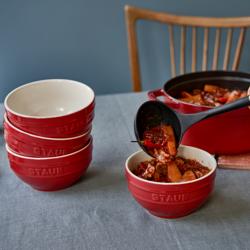STAUB | CERAMIQUE - Juego de cuencos, 4 piezas - Ø 120mm - Cerámica - Rojo cereza