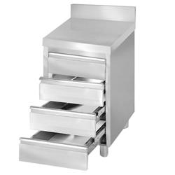Ladičar PREMIUM sa 4 ladice & poleđinom - 500x600 mm 