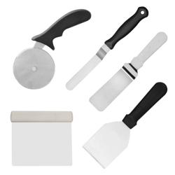 (5 pieces) Patisserie set – Stainless steel blades - Pizza cutter - 2 palette knives