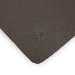 (12 piezas) Manteles individuales James - en elegante aspecto de cuero - 33 x 46 cm - moka