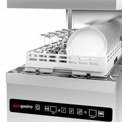 Průchozí myčka nádobí - digitální - 8,7 kW - s rekuperací tepla - s mycí čerpadlo & dávkovač mycího prostředku & dávkovač oplachového prostředku (3 čerpadla) - koš 500 x 500 mm