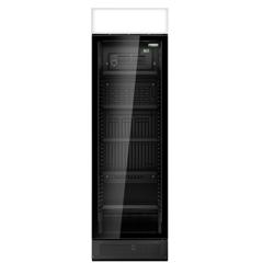 Drankenkoelkast - 595mm - 145L - met 1 glasdeur & lichtbak & LED-interieurverlichting - zwart