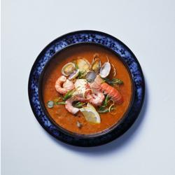 (4 adet) BAMA BLUE - Düz Tabak Yuvarlak Düz - Steinzeug, Ø270mm, Mavi