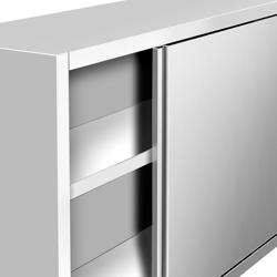 Armoire murale en acier inoxydable PREMIUM - 1000x400mm - avec portes coulissantes - 800mm de haut