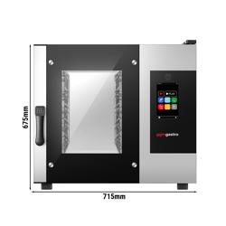 Elettrico - Forno combinato a vapore - Touch screen - 7" display TFT touch - 5x GN 1/1 - incl. Sonda al cuore