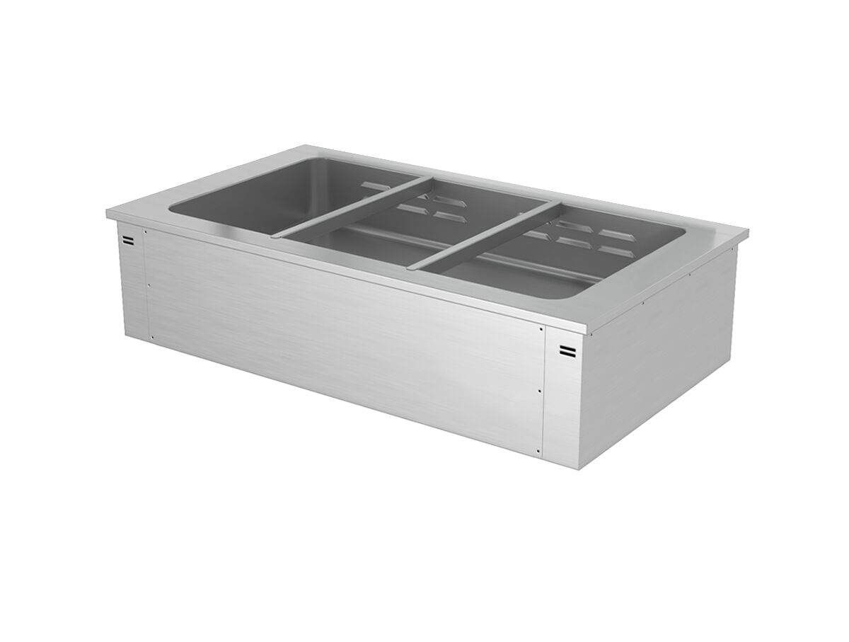 Встраиваемая Водяная  Баня  (Bain-marie) 1,1м- 3x GN 1/1