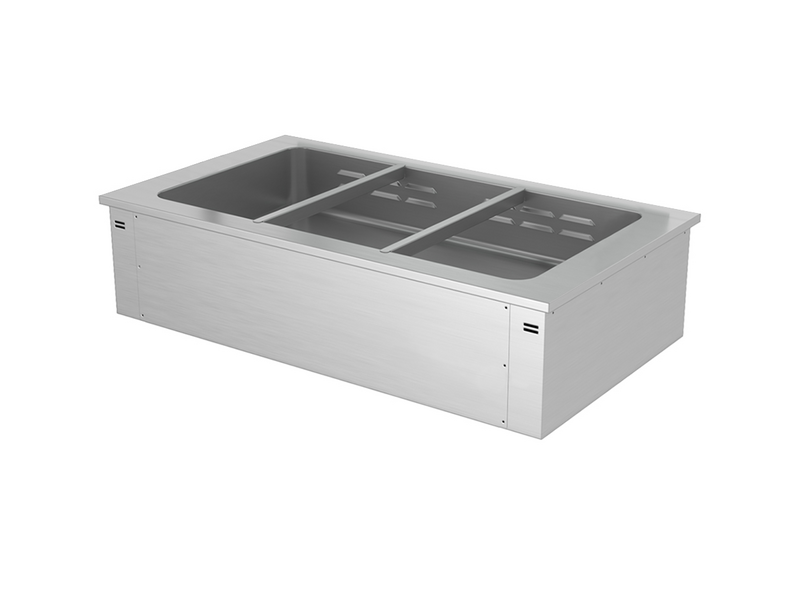 Встраиваемая Водяная  Баня  (Bain-marie) 1,1м- 3x GN 1/1