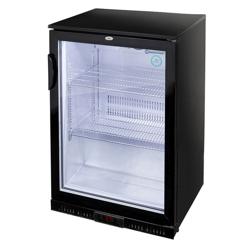 GASTRO-COOL | Бар хладилник - 600 мм - 128 литра - с 1 стъклена врата - черен