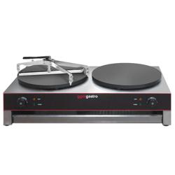 Crêpes-Gerät - mit 2 Platten - Ø 400mm inkl. Teigverteiler